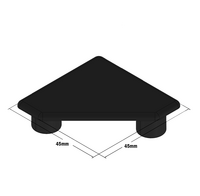 60-090-1 MODULAR SOLUTIONS POLYAMIDE PART<br>END CAP 45MM X 45MM MITER CORNER BLACK